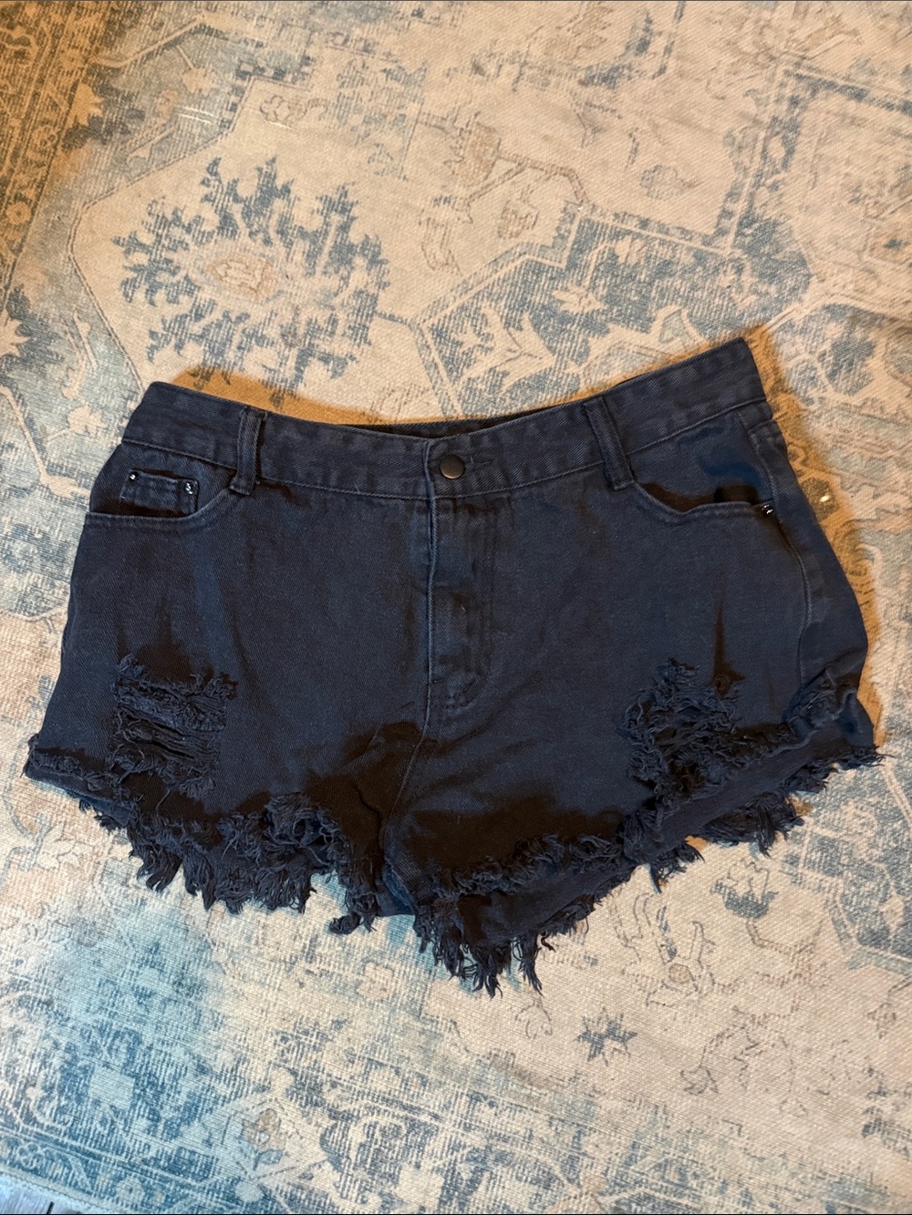 Black Distressed Women’s Denim Shorts